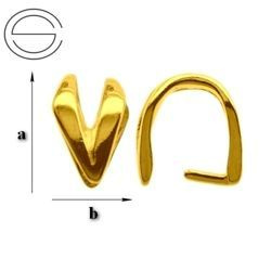 KWZ-8 KW-8 Bail for Swarovski Silver 925 GOLD PLATED