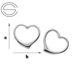 CHA-31 SERCE Element do podwieszania Srebro 925