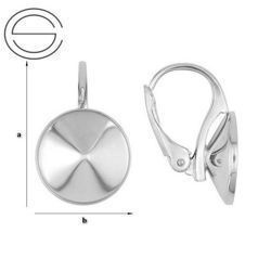 BA-74/10 Leverbacks for 1122 Rvoili 10mm (ss 47) - Earring Hooks - Sterling Silver 925