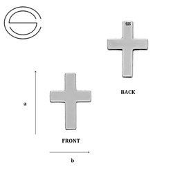 CL-356 CROSS Plate 7,0 x 5,0 mm Sterling Silver 925