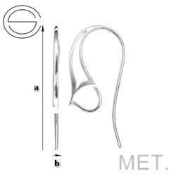 BOM-17  Metal Earwires Silver Plated
