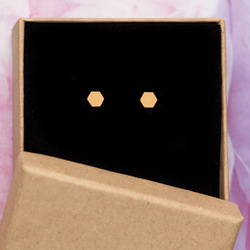 SZTZ-489 Silver teddy bear earrings GOLD PLATED