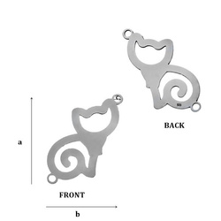 CL-474 CAT Pendant 16,6 mm Sterling Silver 925