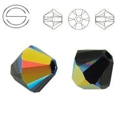 5328 MM 4 Swarovski XILION Bicone JET AB