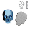 2856 MM 10 Swarovski Skull METALLIC BLUE METBL