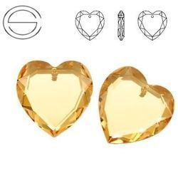 6225 MM 18 Swarovski Heart GOLDEN SHADOW GSHA