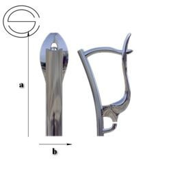 BK-8 Bigle zatrzaskowe do podwieszania Srebro 925