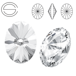 4122 MM 14 Swarovski Oval Rivoli FS CRYSTAL F