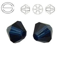 5328 MM 4 Swarovski XILION Bicone DARK INDIGO 2 pcs.
