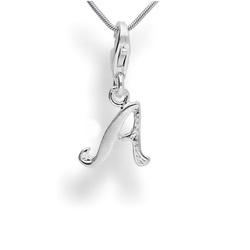 Srebrna zawieszka - charms - ALFABET - A - pr. 925