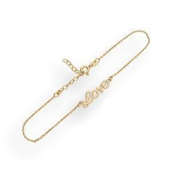 Srebrna bransoletka LOVE - SREBRO p 925 POZŁACANE