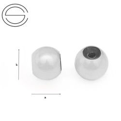 STO-02 Ball spacer stopper with silicon 8mm silver 925