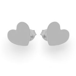 SZT-238B Silver heart 7mm earrings 925 silver