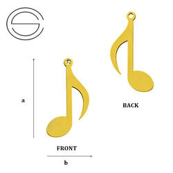 CLZ-507 Zawieszka NUTKA 21,8mm Srebro925 POZŁACANE