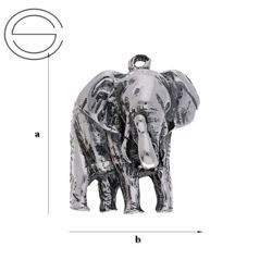 CHA-105 SŁOŃ Element do podwieszania Srebro 925