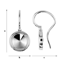 BO-239/8  Earwires Silver 925 for Rivoli 1122 8 mm (SS 39)