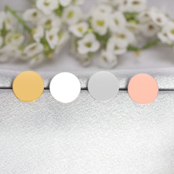 SZT-268 Silver stud earrings CIRCLES 18mm - SILVER 925