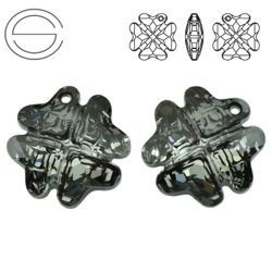6764 MM 28 Swarovski Clover SILVER NIGHT SINI