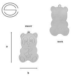 CL-487 Zawieszka PANDA 26,7 mm Srebro 925
