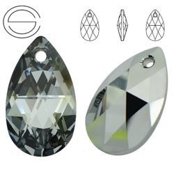 6106 MM 16 Swarovski Pear-shaped LIGHT CHROME LTCH