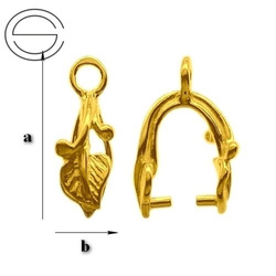 KKZ-06 Bail for Swarovski Silver 925 GOLDEN PLATED