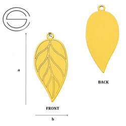 CL-361 Leaf Pendant 22 x 10,2 mm Sterling Silver