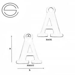 CL-213M "M" Pendant 10,3 x 12,9 mm Sterling Silver 925
