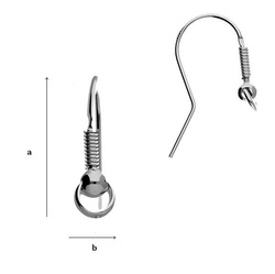 BO-16 Earwires open Silver 925