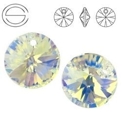 6428 MM 8 Swarovski XILION Disc Crystal AB