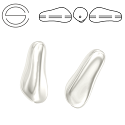 5844 MM 10 Swarovski Baroque Elongated Pearl WHITE