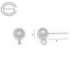 STW-6 Ball earring 6mm with loop SILVER 925