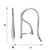 BO-34 Earwires Silver 925 for Crystals from Swarovski