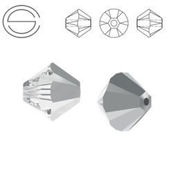 5328 MM 3 Swarovski XILION Bicone LIGHT CHROME