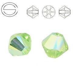 5328 MM 4 Swarovski XILION Bicone PERIDOT AB