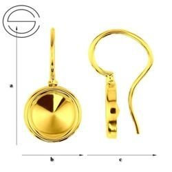 BOZ-239/6 Earwires Silver Gold Plated for Rivoli 1122 6 mm (SS 29)