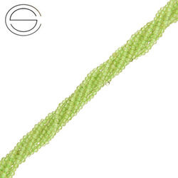 KN-RF-2,0 PER Natural stone - round faceted - PERIDOT - Strand