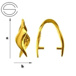 KWZ-15 Silver 925 Bail GOLD PLATED