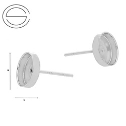 GMB-8 Sztyfty - bazy 8 mm Srebro pr. 925