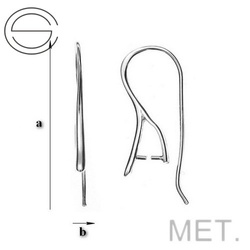 BOM-17 Metal Earwires Silver Plated