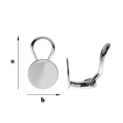 TK-8 Klipsy do wklejania płaskich kamieni Srebro 925 /gram