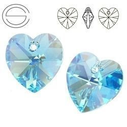 6228 MM 10 Swarovski XILION Heart AQUAMARINE AB