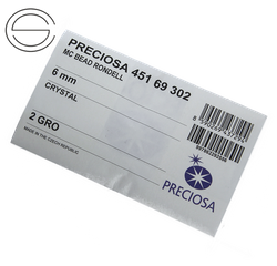 PRECIOSA 451-69-302 MC Rondelle Bead 6 mm CRYSTAL 1 pkg. = 288 pcs.