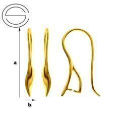 BOZ-1 Earwires Silver Gold Plated for Crystals from SWAROVSKI