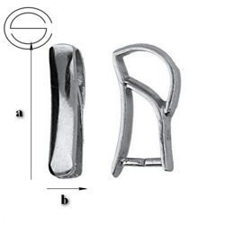 KWP-024 Krawatka do Swarovski Srebro 925 RODOWANE