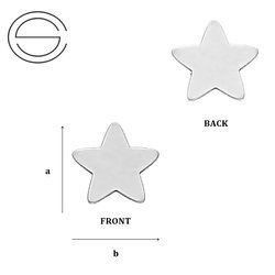 CL-332B STAR Plate 5,8 x 6,0 mm Sterling Silver 925