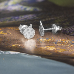 SZT-757 Silver earrings CHRISTMAS BALL - Sterling Silver 925