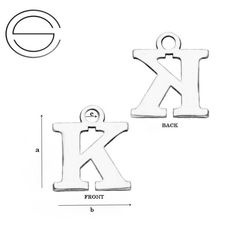 CL-213M "M" Pendant 10,3 x 12,9 mm Sterling Silver 925