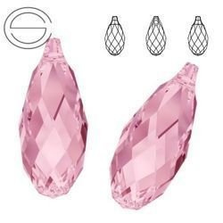 6010 MM 17 Swarovski Briolette LIGHT ROSE
