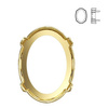 4122/S MM 8 Swarovski Oval Rivoli - Gold