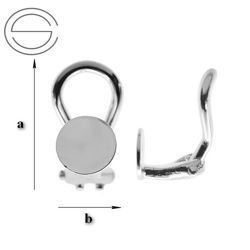 TK-6 Klipsy do wklejania płaskich kamieni Srebro 925 /gram